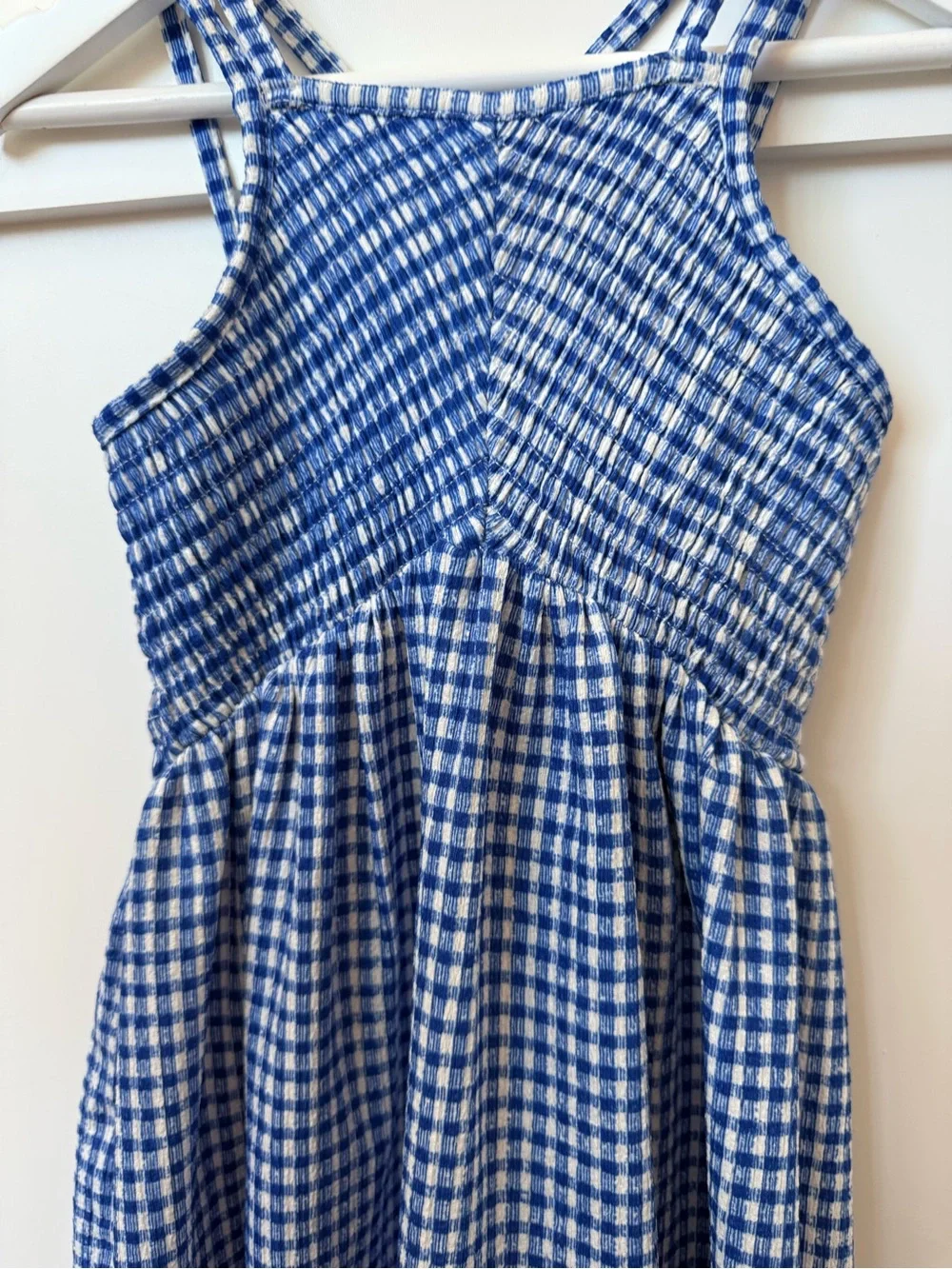 Zara Blue Gingham Strappy Kids Dress